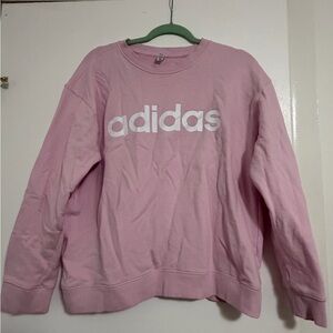 Adidas Women's Light Pink Crew Neck Sweater